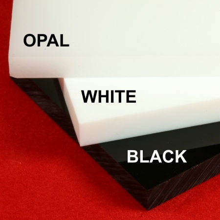 showing colour difference bewteen opal, white and black