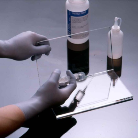 applying pk1 to acylic sheet