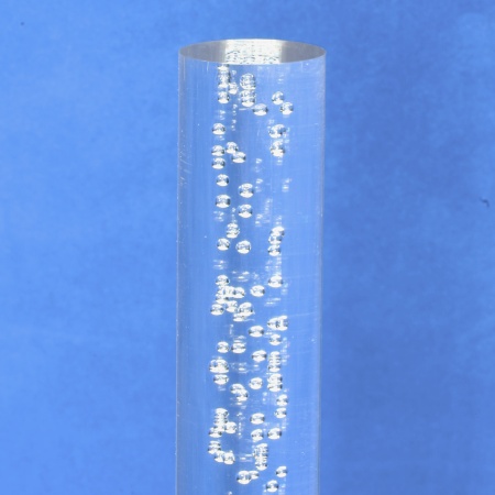 clear acrylic rod with small bubbles