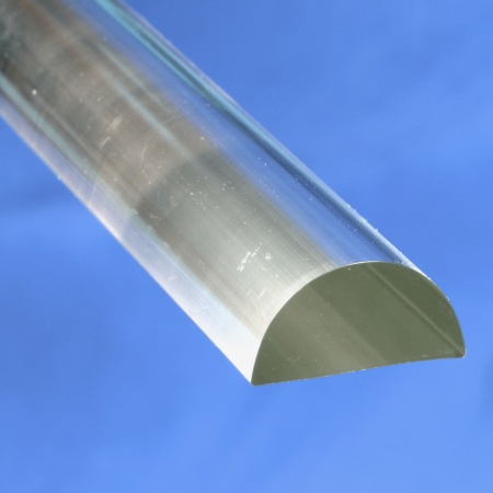 clear extruded acrylic half round rod