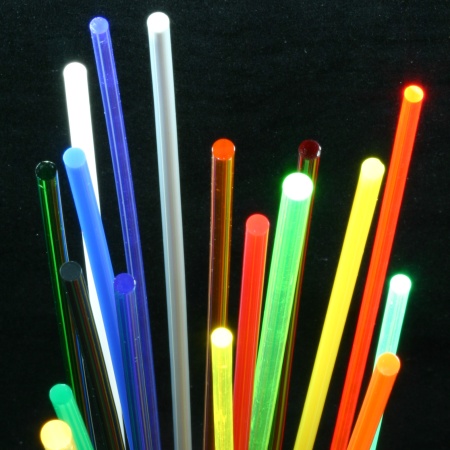 Fluorescent Round Cast Acrylic Rod