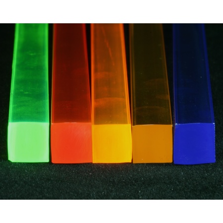 selection of fluorescent acrylic square bar